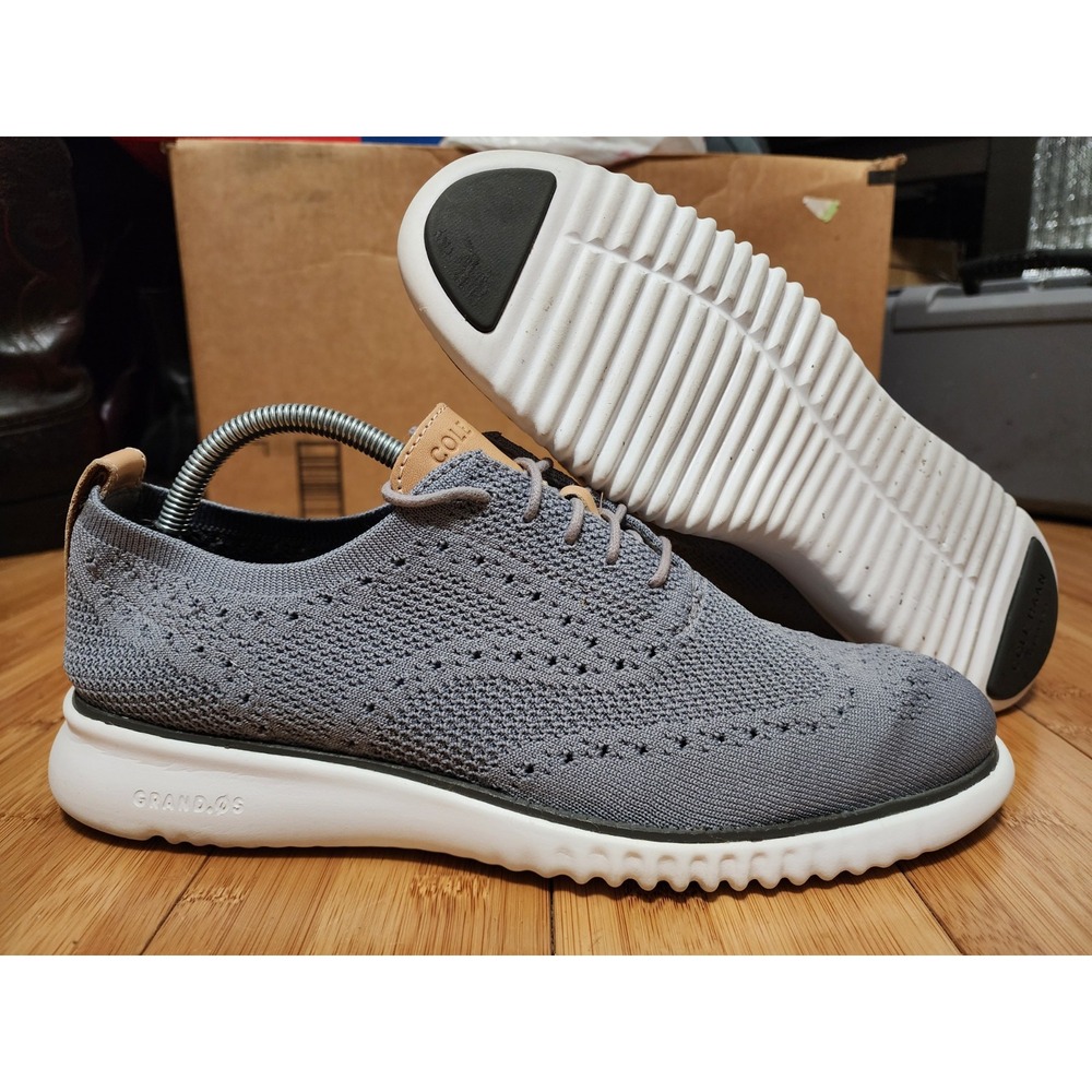 Cole Haan 2.ZEROGRAND Mens 9M Grey Laser Wingtip Oxford Ironstone Style C27947